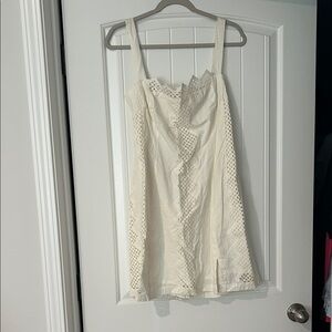 Eyelet A-Line Sundress in Cream
